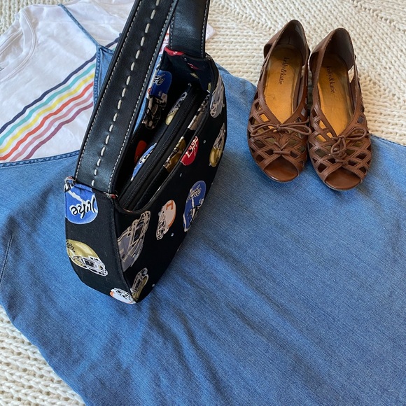 Y2K amazing purse w football helmets&rhinestones - Picture 2 of 7